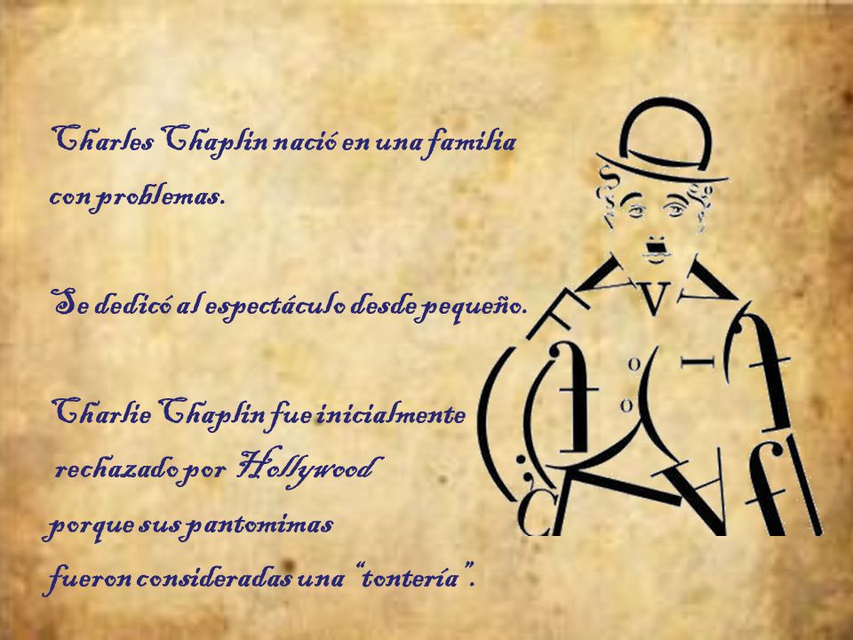 Charles Chaplin nació en una familia