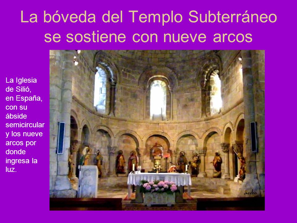 La bóveda del Templo Subterráneo se sostiene con nueve arcos