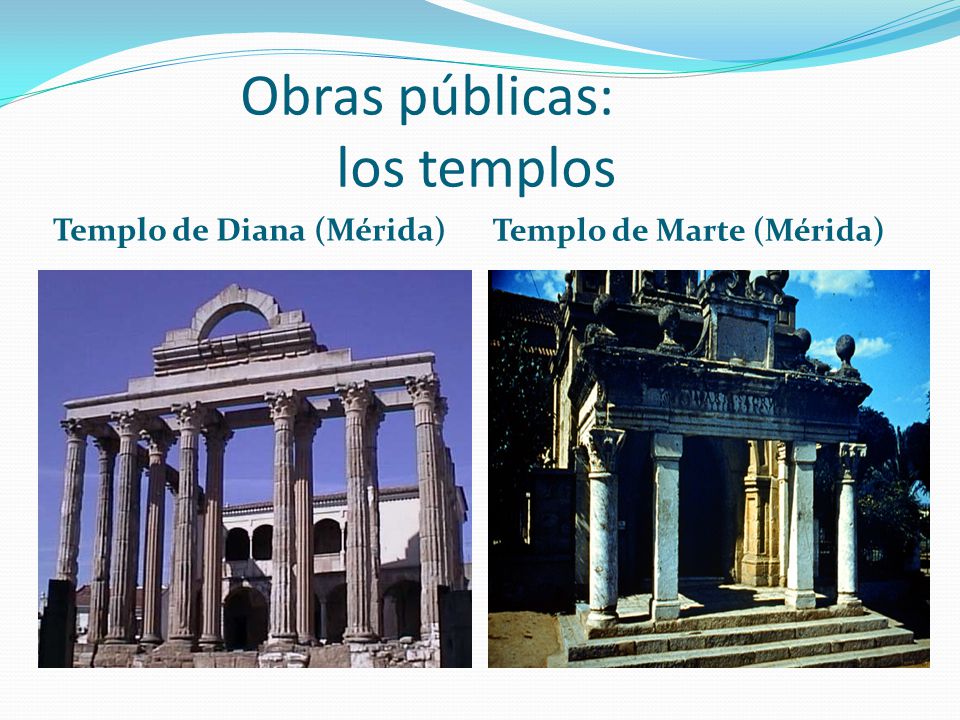 Obras públicas: los templos