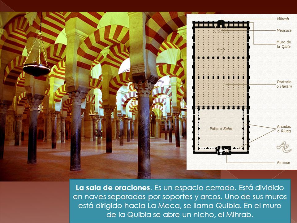 La sala de oraciones. Es un espacio cerrado
