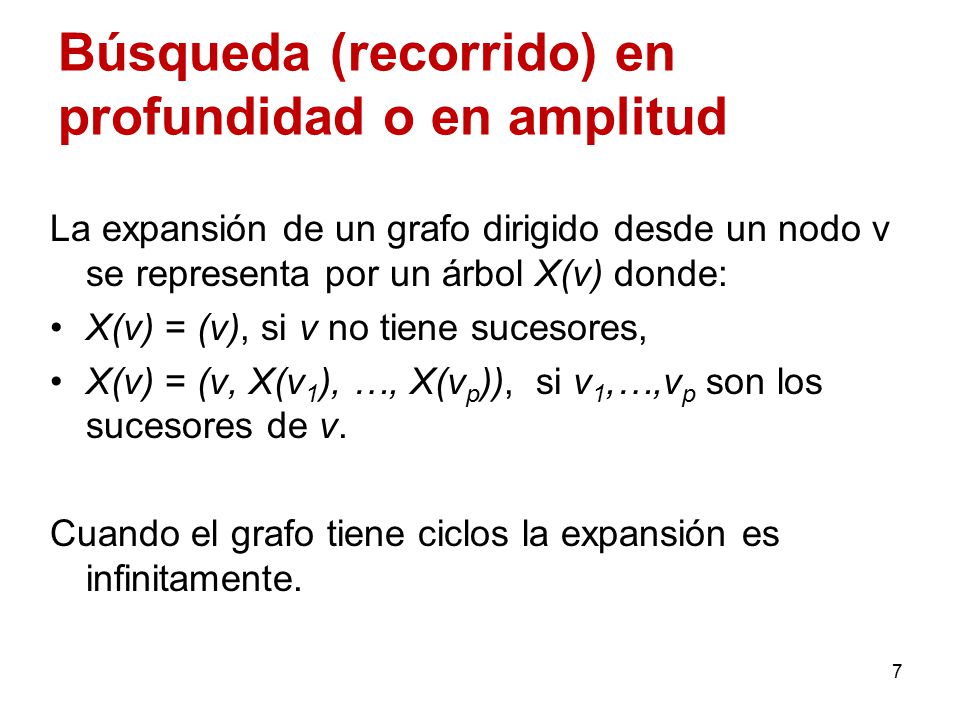 Búsqueda (recorrido) en profundidad o en amplitud