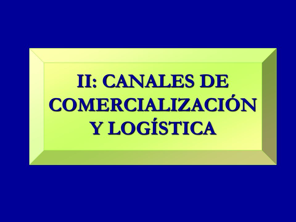 II: CANALES DE COMERCIALIZACIÓN Y LOGÍSTICA