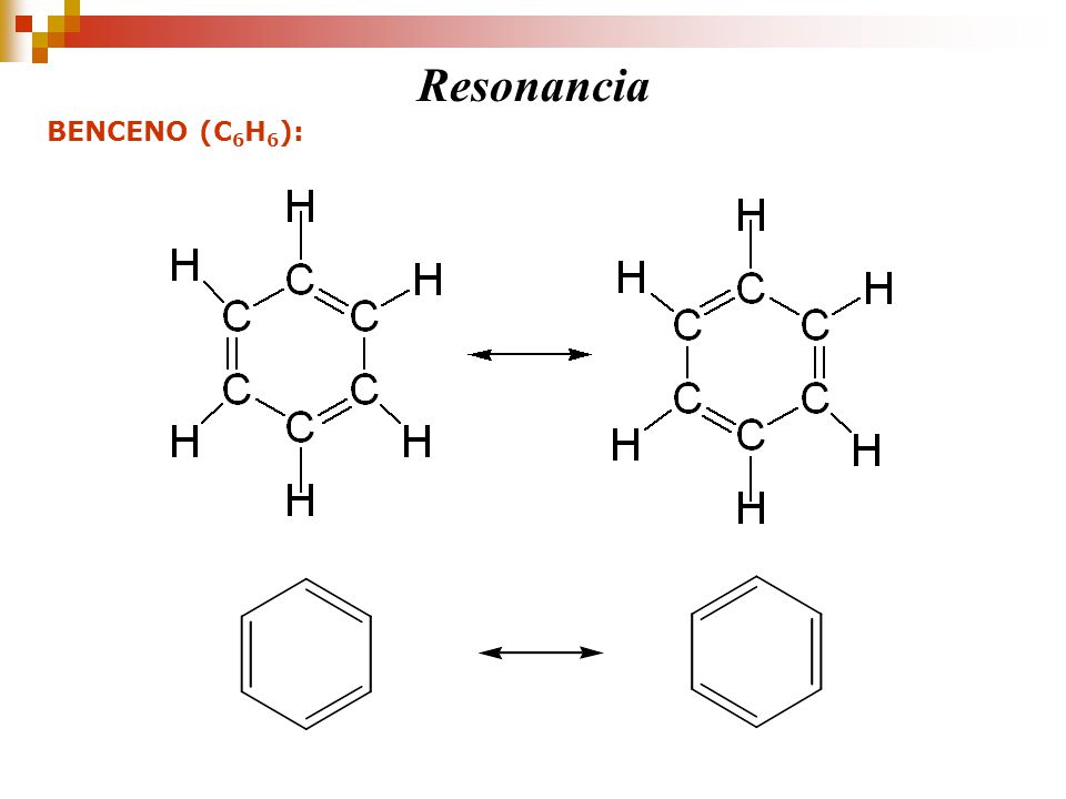 Resonancia BENCENO (C6H6):