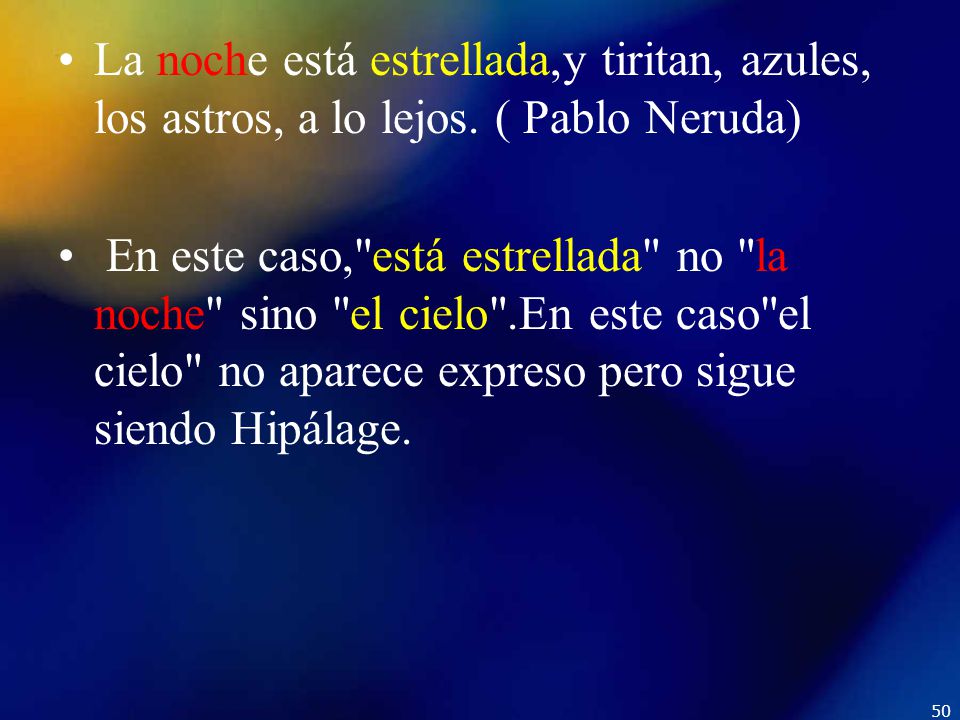 La noche está estrellada,y tiritan, azules, los astros, a lo lejos