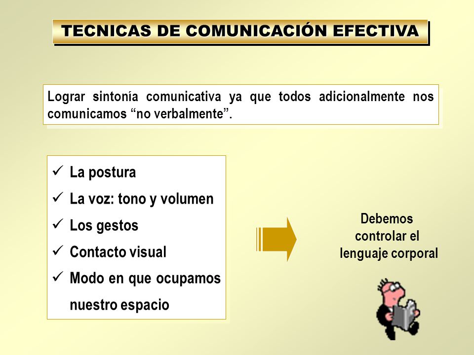 TECNICAS DE COMUNICACIÓN EFECTIVA