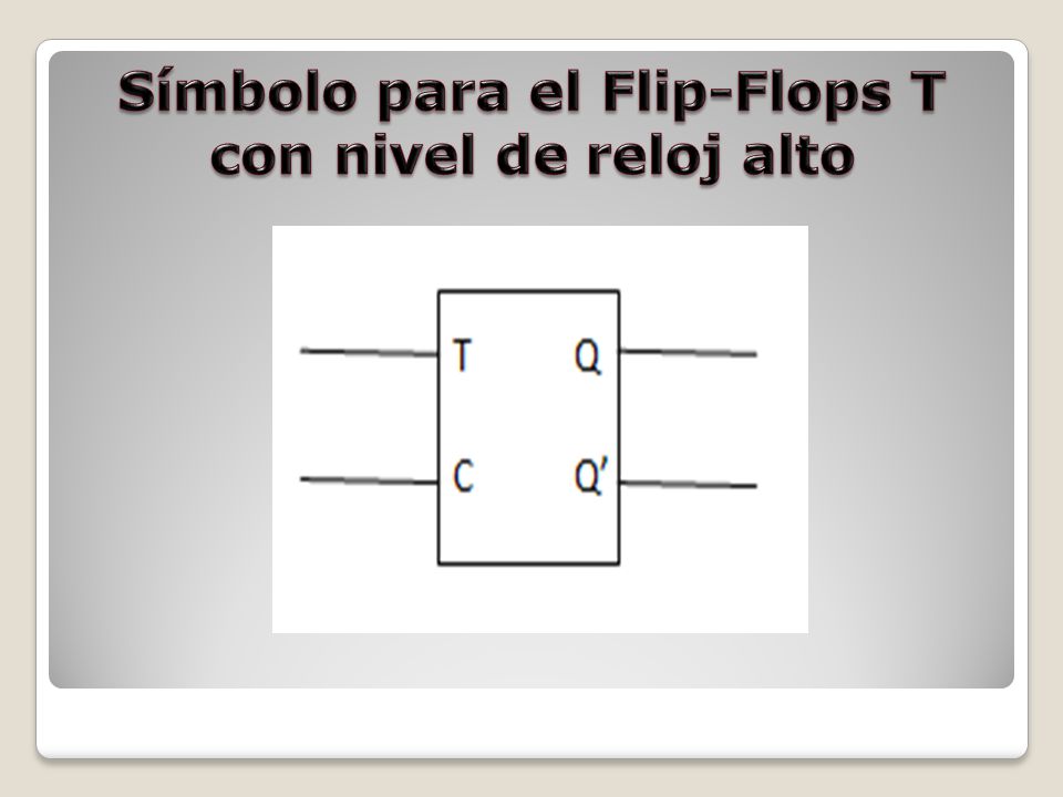 Símbolo para el Flip-Flops T con nivel de reloj alto