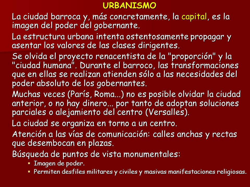 La ciudad se organiza en torno a un centro.