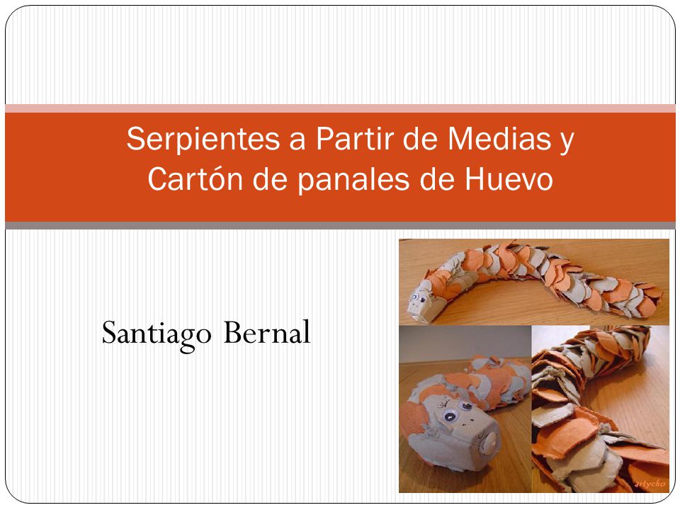 Serpientes a Partir de Medias y Cartón de panales de Huevo