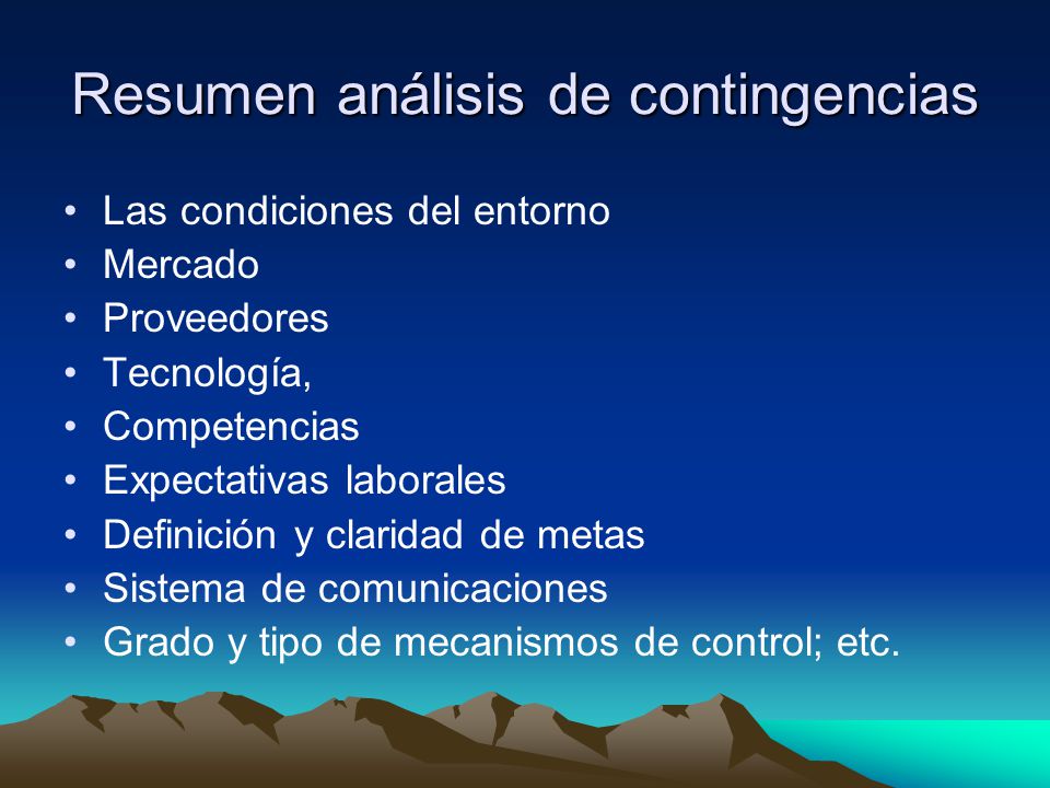 Resumen análisis de contingencias