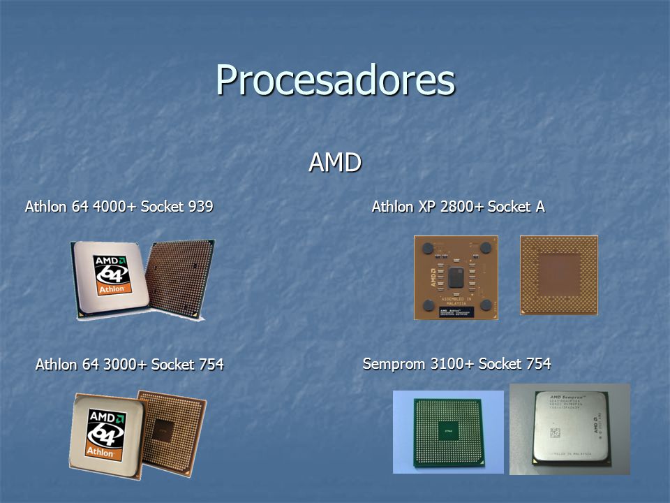 Procesadores AMD Athlon Socket 939 Athlon XP Socket A