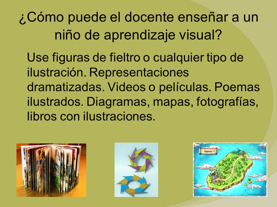 ¿Cómo puede el docente enseñar a un niño de aprendizaje visual