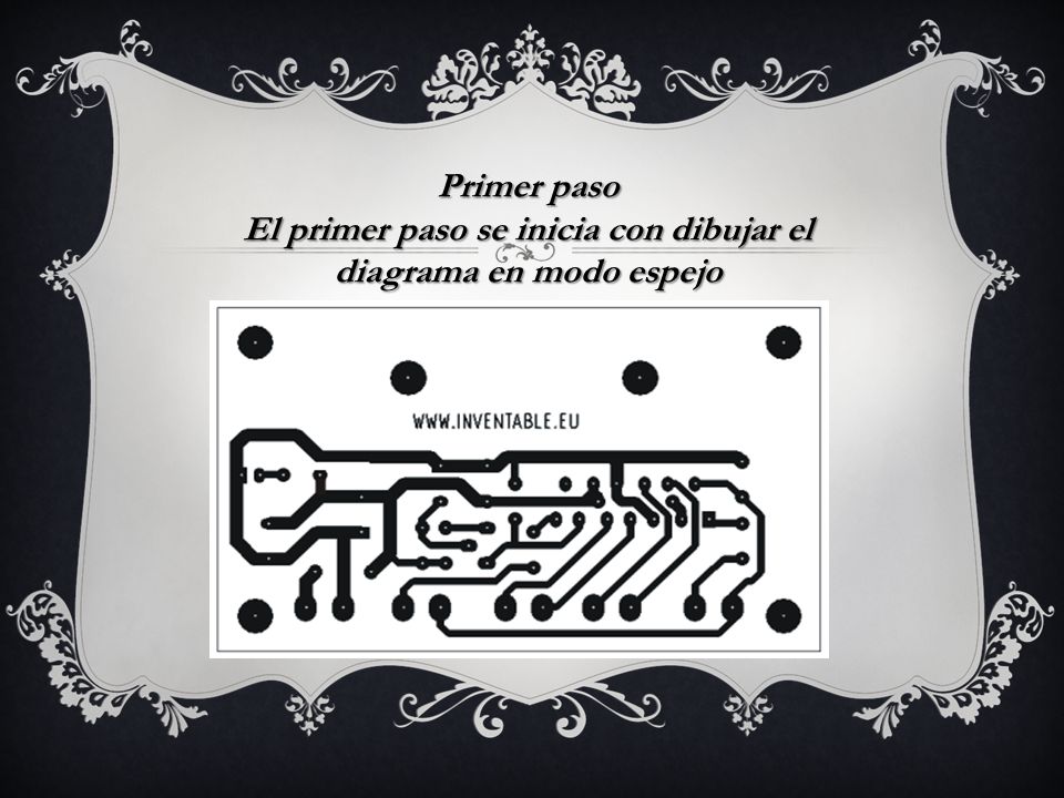 El primer paso se inicia con dibujar el diagrama en modo espejo
