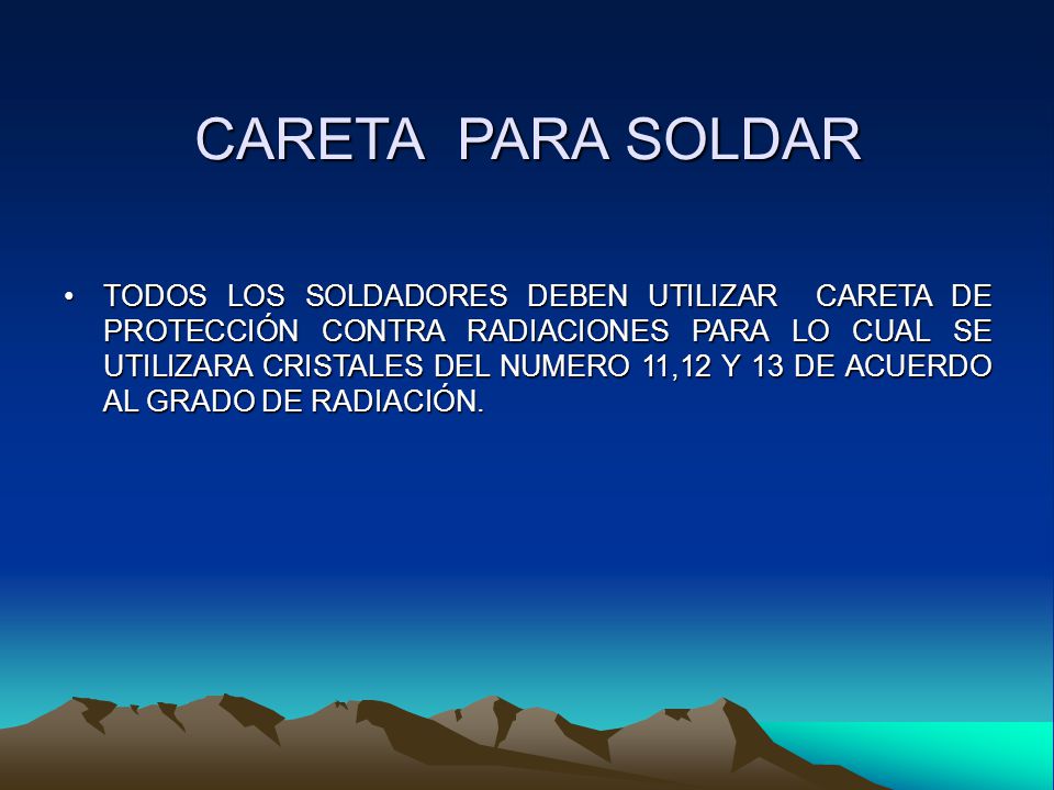 CARETA PARA SOLDAR