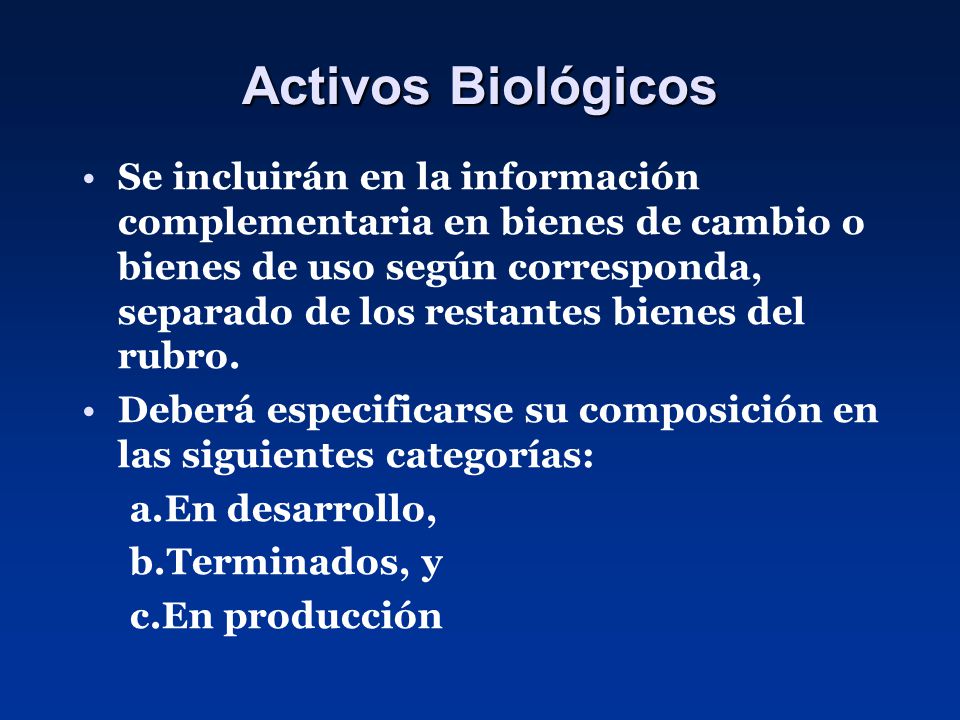 Activos Biológicos