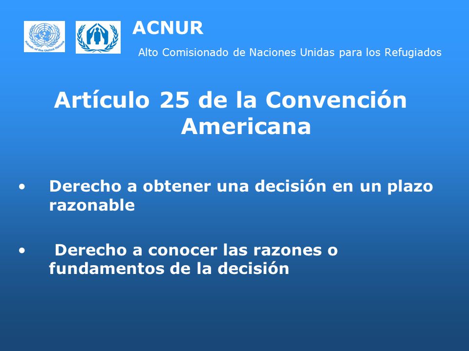 ACNUR Alto Comisionado de Naciones Unidas para los Refugiados
