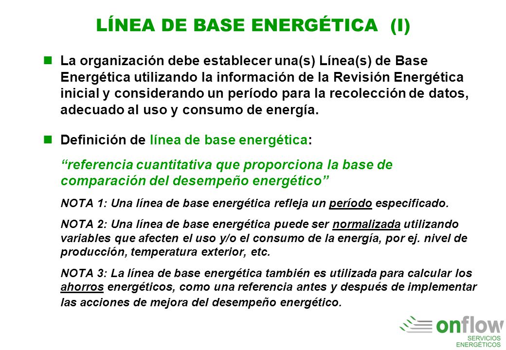 LÍNEA DE BASE ENERGÉTICA (I)