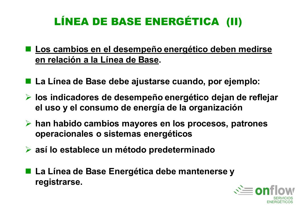 LÍNEA DE BASE ENERGÉTICA (II)