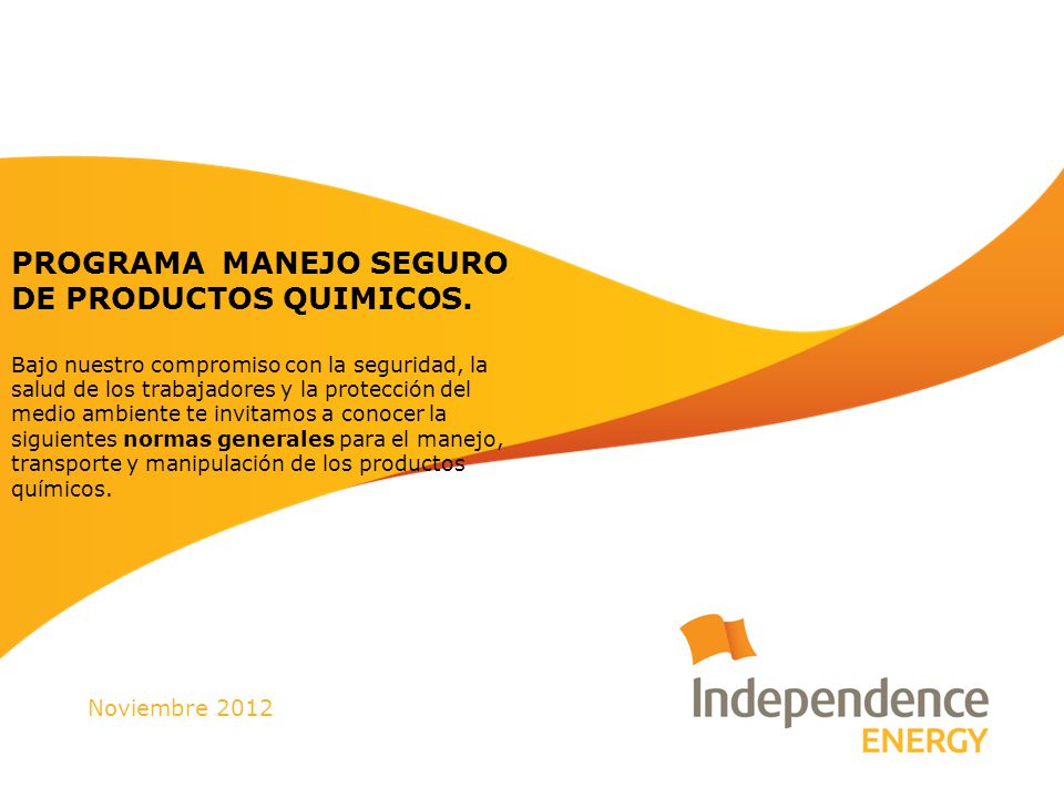 PROGRAMA MANEJO SEGURO DE PRODUCTOS QUIMICOS.