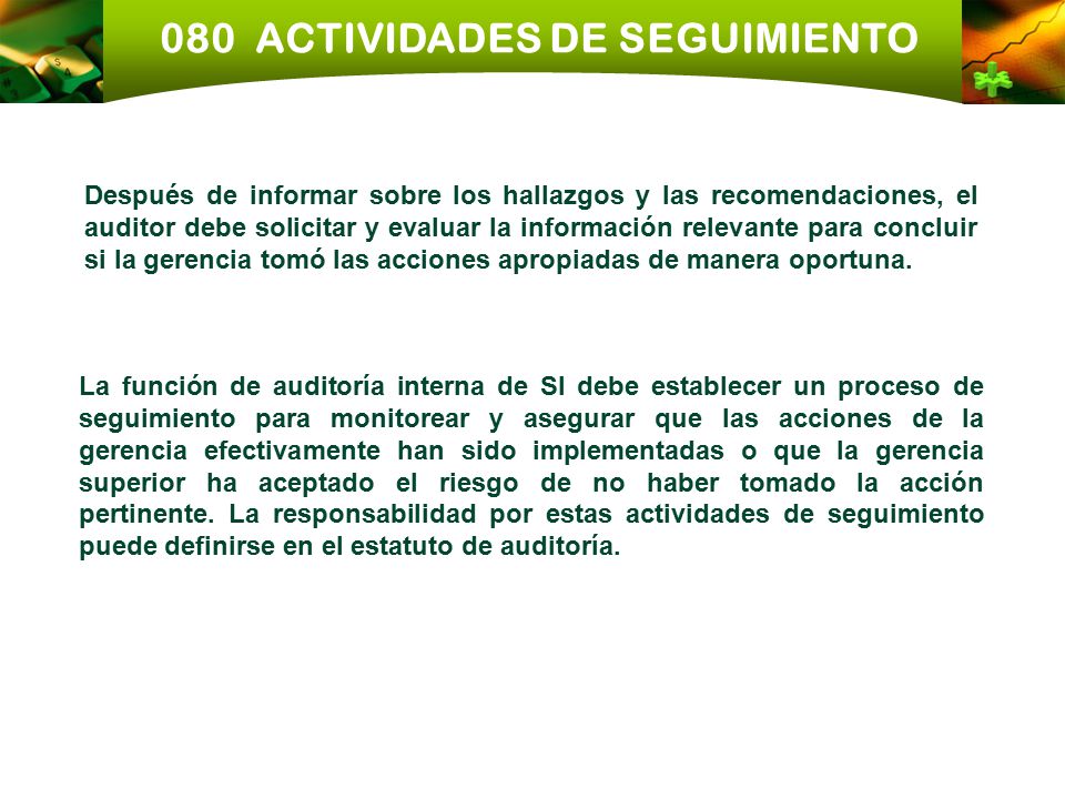 080 ACTIVIDADES DE SEGUIMIENTO