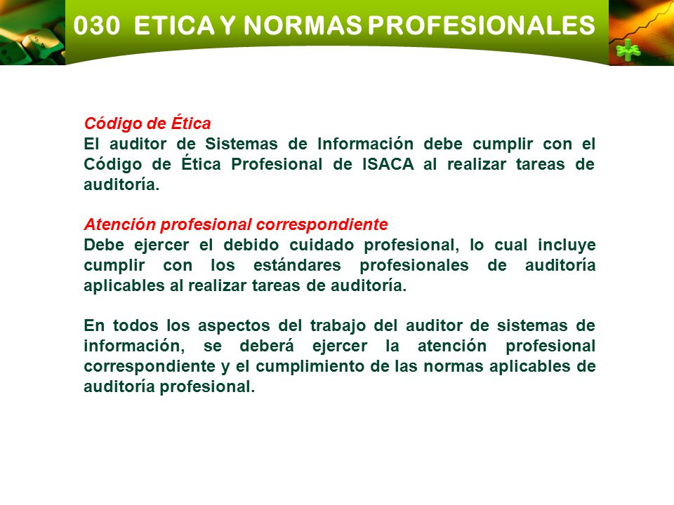 030 ETICA Y NORMAS PROFESIONALES