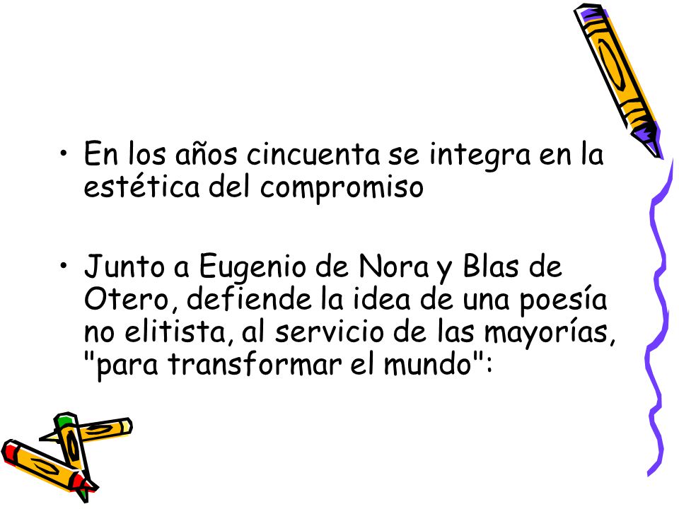 En los años cincuenta se integra en la estética del compromiso