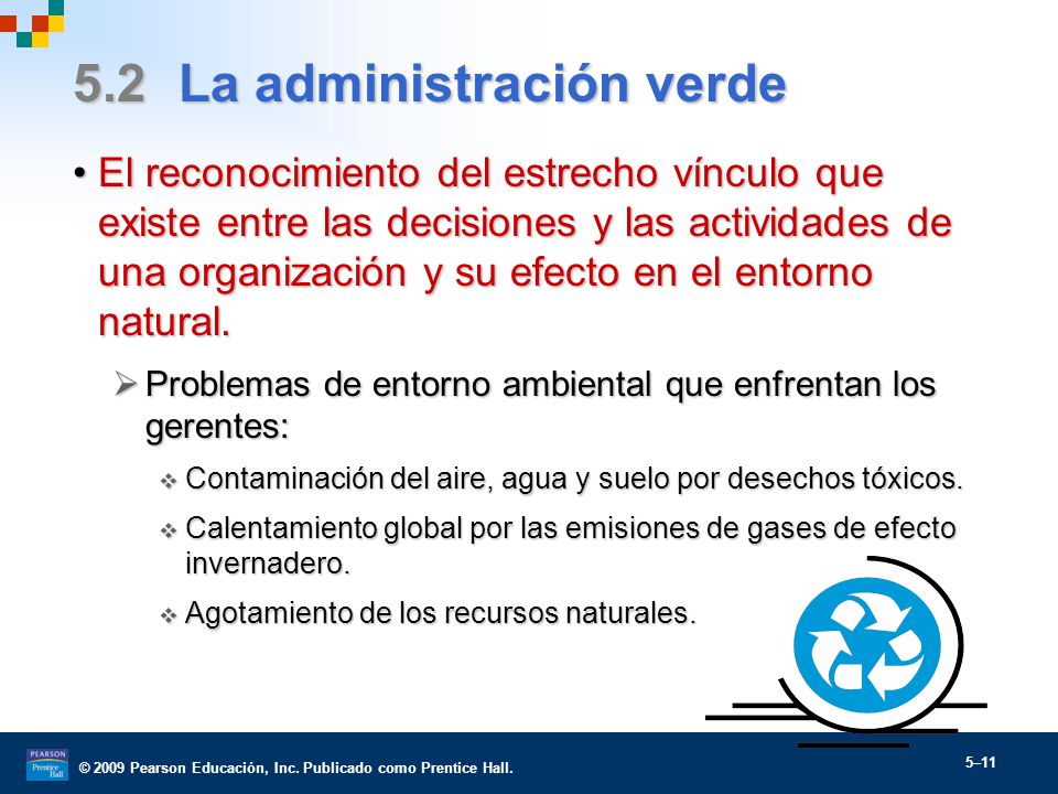5.2 La administración verde