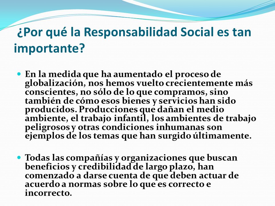 ¿Por qué la Responsabilidad Social es tan importante