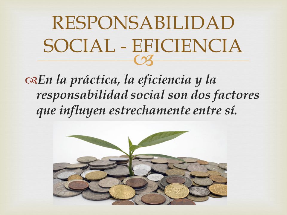 RESPONSABILIDAD SOCIAL - EFICIENCIA