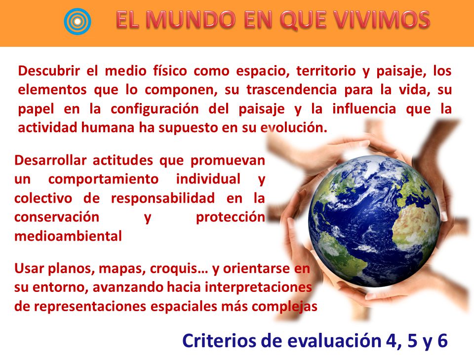 EL MUNDO EN QUE VIVIMOS Criterios de evaluación 4, 5 y 6