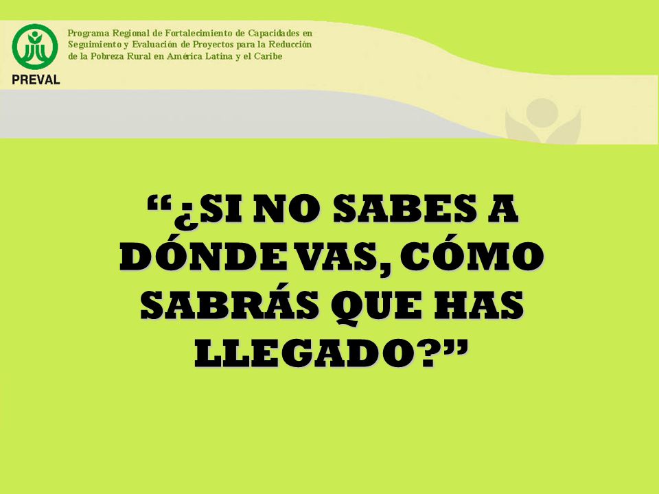 ¿SI NO SABES A DÓNDE VAS, CÓMO SABRÁS QUE HAS LLEGADO