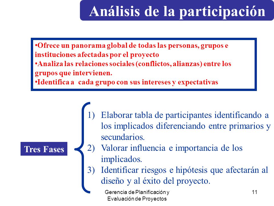 Análisis de la participación