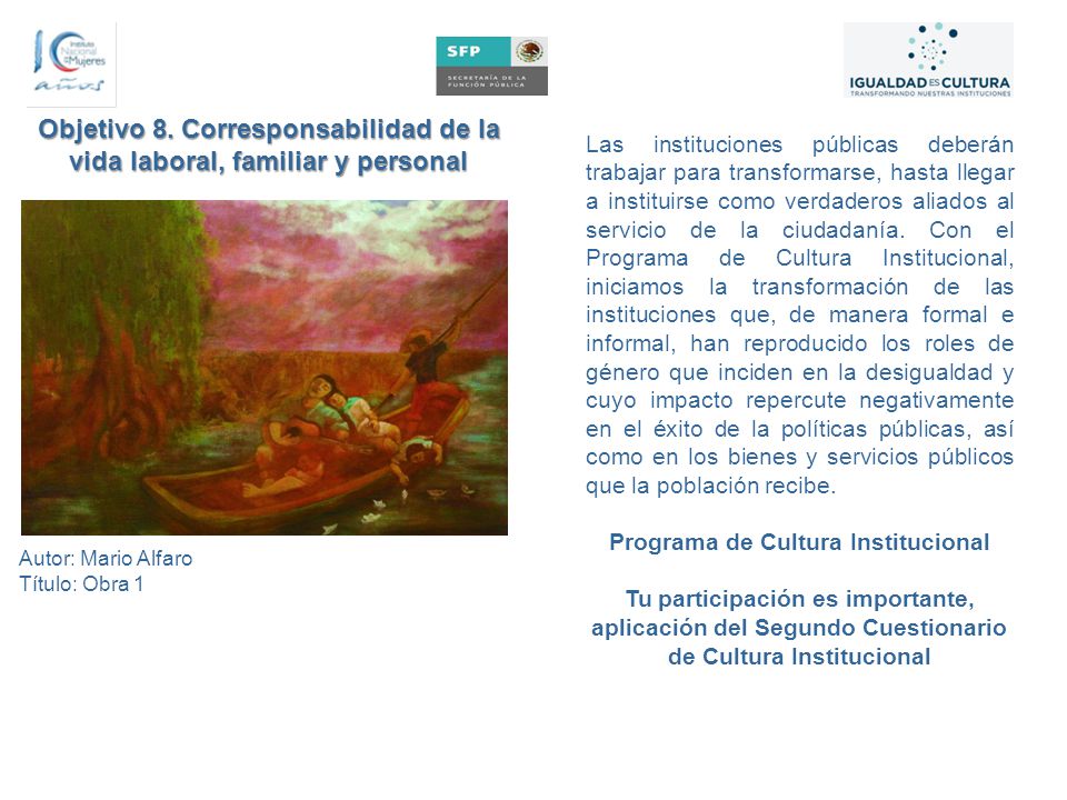 Objetivo 8. Corresponsabilidad de la vida laboral, familiar y personal
