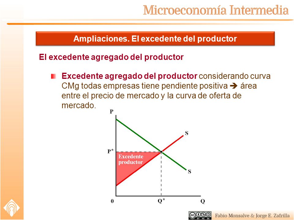Ampliaciones. El excedente del productor