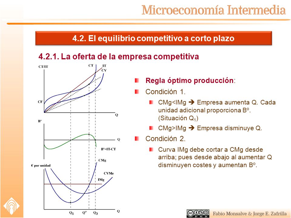 4.2. El equilibrio competitivo a corto plazo