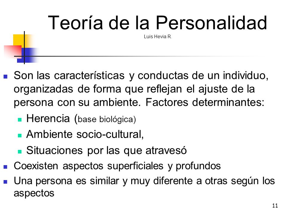 Teoría de la Personalidad Luis Hevia R.