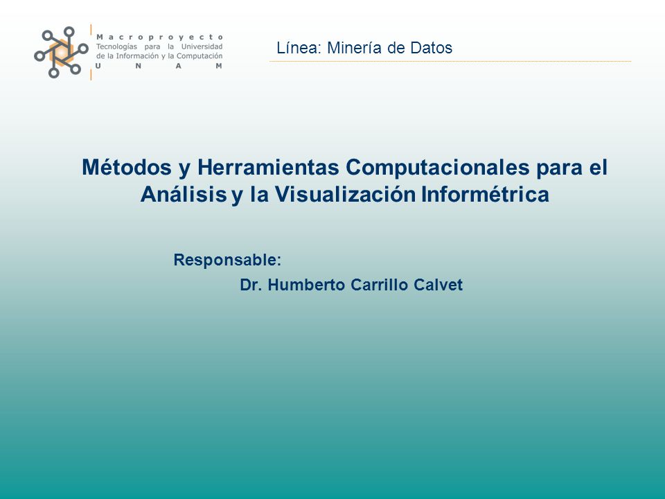 Métodos y Herramientas Computacionales para el Análisis y la Visualización Informétrica