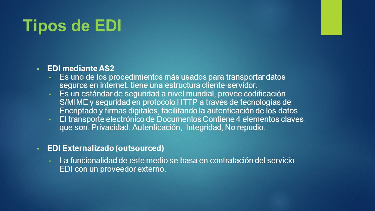 Tipos de EDI EDI mediante AS2