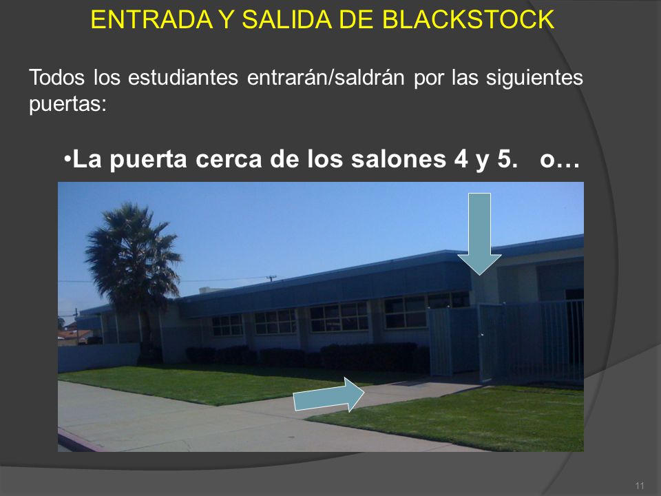 La puerta cerca de los salones 4 y 5. o…