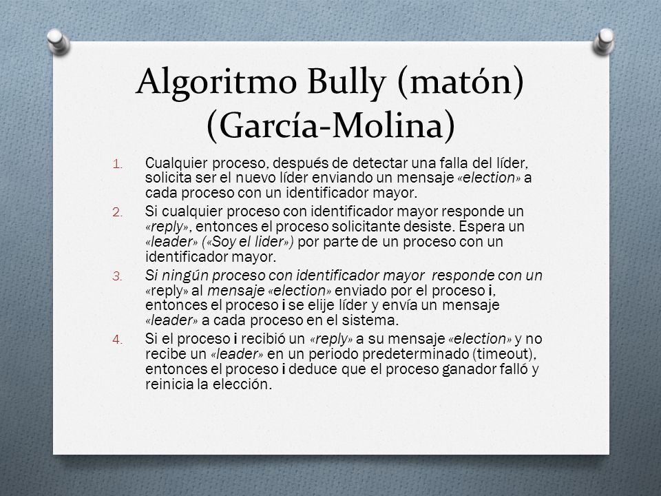Algoritmo Bully (matón) (García-Molina)