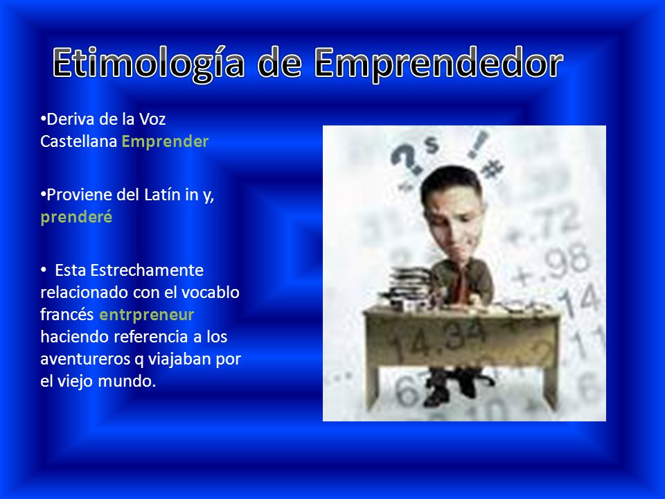 Etimología de Emprendedor