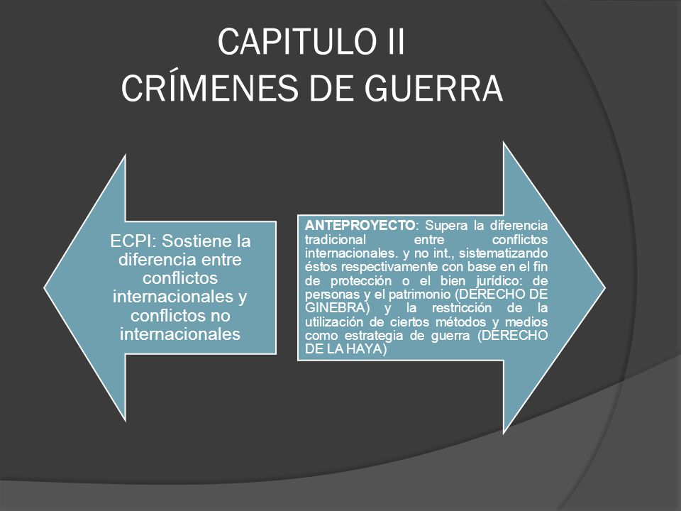 CAPITULO II CRÍMENES DE GUERRA