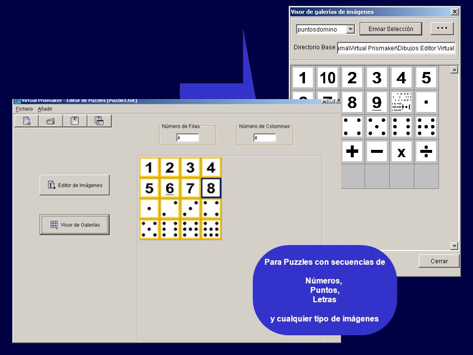 Para Puzzles con secuencias de y cualquier tipo de imágenes