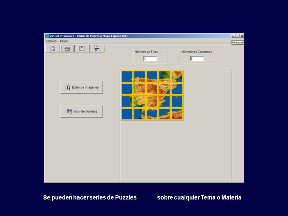 Se pueden hacer series de Puzzles sobre cualquier Tema o Materia