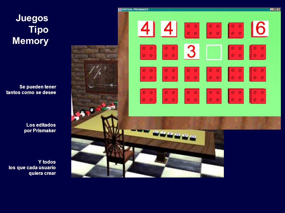 Juegos Tipo Memory Se pueden tener tantos como se desee Los editados