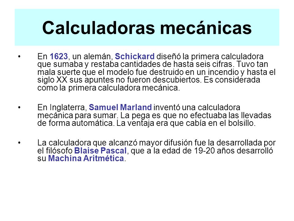 Calculadoras mecánicas