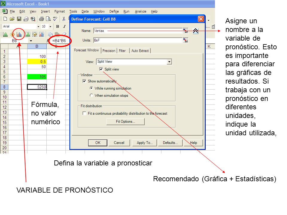Asigne un nombre a la variable de pronóstico