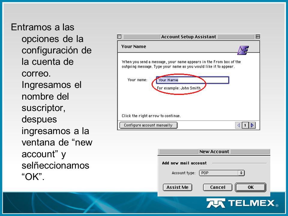 Entramos a las opciones de la configuración de la cuenta de correo