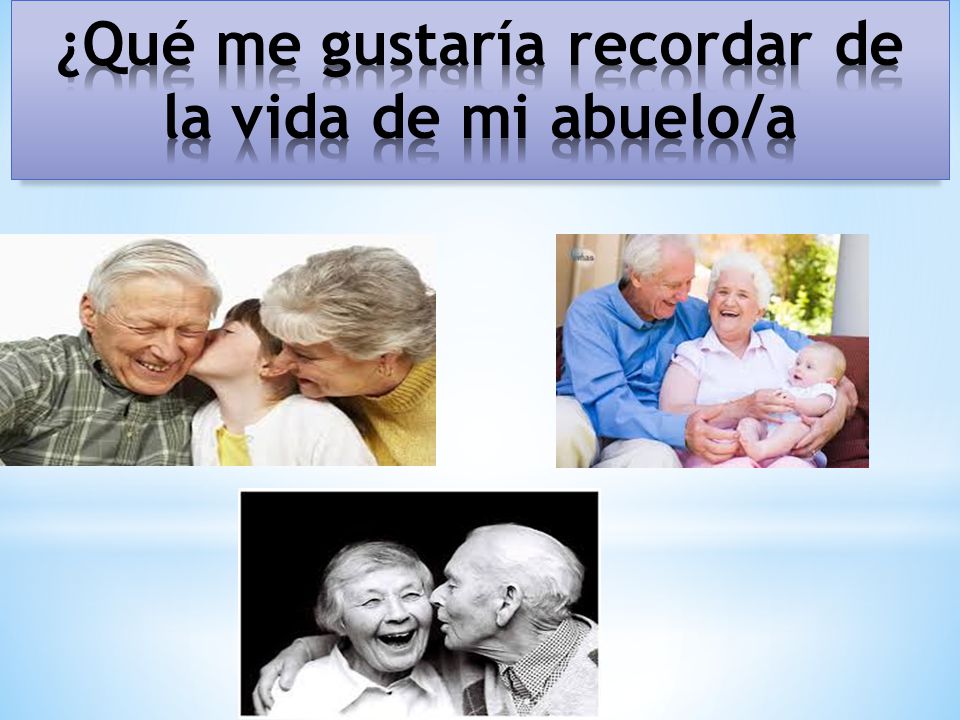 ¿Qué me gustaría recordar de la vida de mi abuelo/a