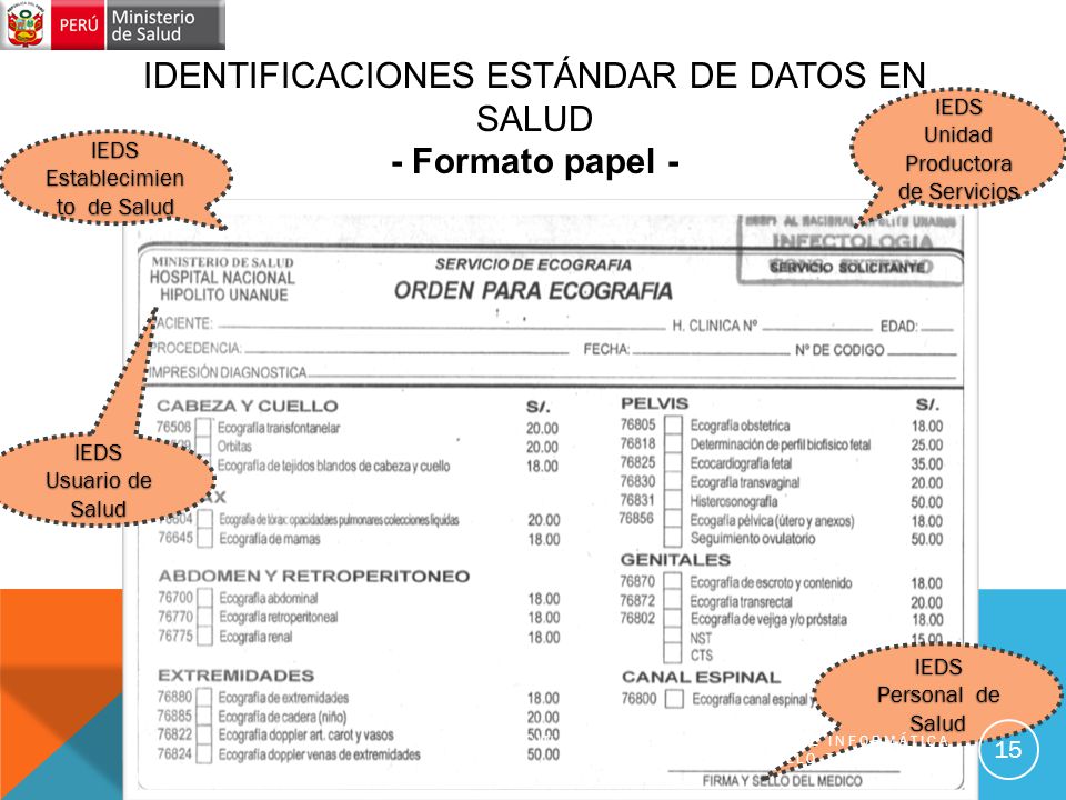 IDENTIFICACIONES ESTÁNDAR DE DATOS EN SALUD - Formato papel -