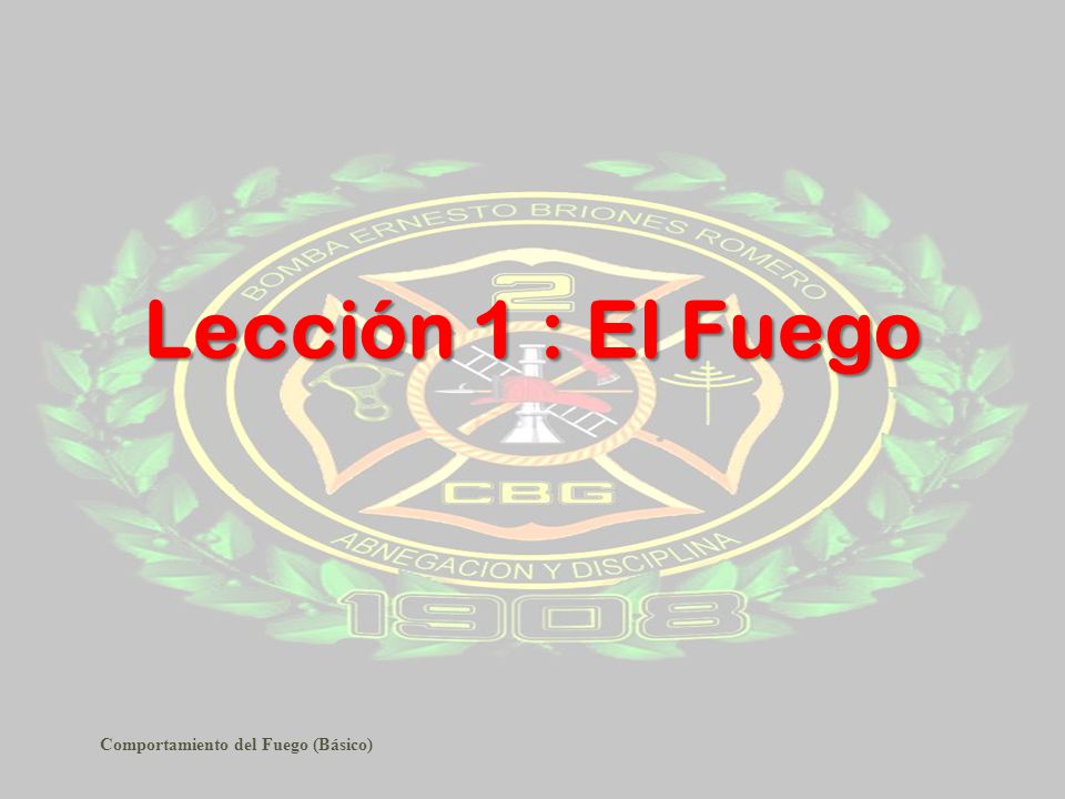 Lección 1 : El Fuego Comportamiento del Fuego (Básico)